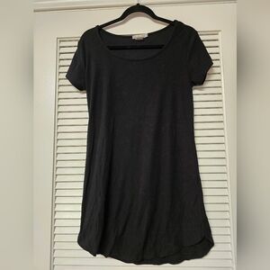 Young USA - Super Soft Black  Short-Sleeve Lightweight Shirt Dress